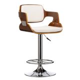 Stokey White Walnut Chair Bar Stool
